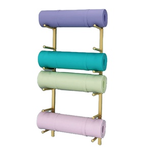 Étagère murale multifonctions en métal pour suspension, support de rangement pour équipement de sport, tapis de yoga, 1 pièce - Product Image 1