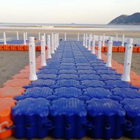 Conception professionnelle et installation simple du quai de ponton de quai flottant anti-impact