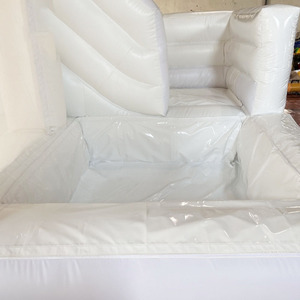 Château gonflable de luxe tout blanc de qualité commerciale avec toboggan pour événements de mariage et <span class=keywords><strong>location</strong></span> - Product Image 4