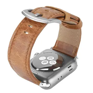 Sport Correa Para Watch Belt Cuff Bracelet Watch Luxury Dropshipping Handmade Oem Leather Genuine band for Apple watch