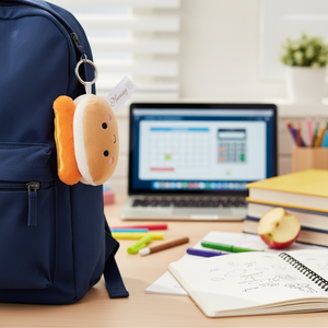 Portachiavi Rotondo in Peluche Leggero da 6 Pollici, Stampa Digitale alla Moda per il Ritorno a Scuola NYFY-1262 MOQ 100 - Product Image 3