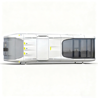 Maison capsule spatiale moderne en acier mobile, séjour, hôtel écologique miniature en plein air, conteneur modulaire, villa, hôpital, centre commercial