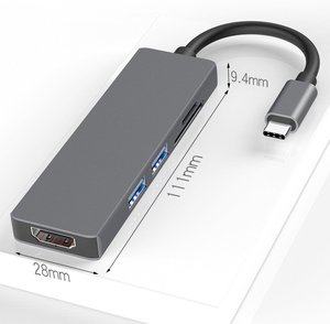 <span class=keywords><strong>USB</strong></span> HUB Loại C 5-in-1 Docking Station HD 4K cho điện thoại di động, máy tính xách tay, chơi game console, ROG thiết bị cầm tay - Product Image 4