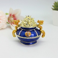 SHINNYGIFTS Statue de Dragon chinois traditionnel pour bassin au trésor Bonne chance Richesse Prospérité Figurine pour la maison Feng Shui