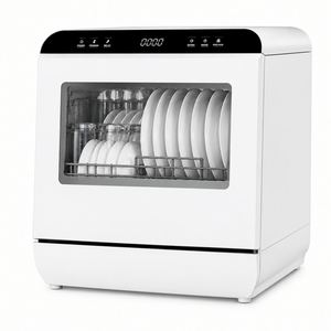 Lave-vaisselle portable de comptoir 8 couverts 6 programmes de lavage 75 ° Lave-vaisselle compact à séchage à air chaud pour la cuisine à domicile - Product Image 1