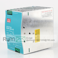 Nouveau Original NDR Mingwei 5V 12V 24V DC48V 10A alimentation à découpage transformateur DRP contrôle industriel piloté par PLC W NDR-480-48