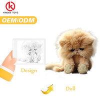 OEM ODM Boneka Plushie Kustom Mainan Lembut Super Lembut Boneka Hewan Isi Dakron Kustom Boneka Kucing Plush Kustom untuk Anak-Anak