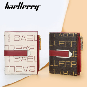 กระเป๋าสตางค์สั้นผู้หญิง Baellerry หนัง PU ขนาดเล็ก กระเป๋าใส่เหรียญแบบซิป ลายตัวอักษร ใช้ได้ทุกวัน - Product Image 4