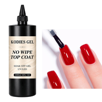 KODIES GEL 1000ml Super Brillant Écologique Non Toxique Vernis Gel UV Soak-Off Base et Top Coat Sans HEMA Sans TPO Fournitures pour Salons de Manucure