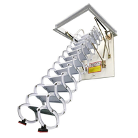 Échelle de grenier électrique escamotable en aluminium, pliable, avec télécommande