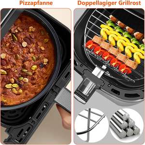 Offre Spéciale : Accessoires pour Friteuse à Air – Lot de 4 Moules Ronds en Silicone de 22 cm pour Friteuses à Air, Grille de Cuisson avec Papier de Cuisson - Product Image 5