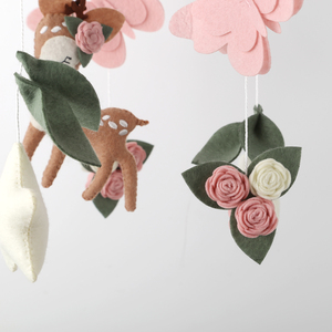 Móvil de Cuna para Bebé Niña con Ciervo y Mariposas, Móvil con Flores, Regalo para Baby Shower - Product Image 4