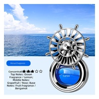 Diffuseur de parfum pour grille d'aération de voiture en forme de roue de bateau, à capteur de vibration, sans électricité, multi-parfums, ornement intérieur