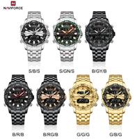 Reloj de Pulsera Naviforce NF9234 9234 para Hombre, Original, de Cuarzo, de Acero Inoxidable, Resistente al Agua, de Lujo, para Negocios