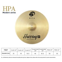 Cymbales de batterie faites à la main sur mesure pour musiciens débutants et professionnels