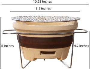 Estufa de Arcilla Portátil Multifuncional para Uso en Interiores y Exteriores, para Hervir Té, Asar a la Parrilla y Cocinar en Olla Caliente - Product Image 2