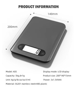 Veidt Weighing Accuracy Digital 5kg Kitchen <b>Scale</b> Multifunction Food Measuring Electronic K85 High Measures up to 1g I - Product Image 2