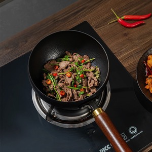 Zhangqiu Iron Wok Large Belly Pure Handmade Forging Mini Uncoated Non Stick Household Frying Pan - Product Image 2