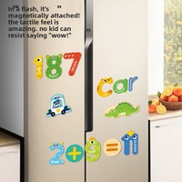 Puzzle magnétique Montessori chiffres et animaux, aimants pour réfrigérateur, jouet éducatif pour la petite enfance, apprentissage du comptage et de l'alphabet