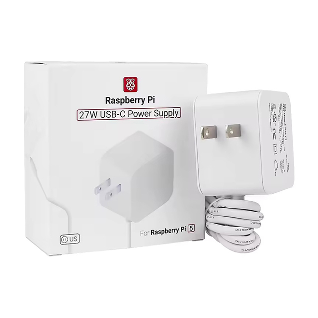 Raspberry Pi Power Supply 27W USB-C Adapter 5.1V 5A PD Standard Overcurrent Overvoltage Protection for Raspberry Pi 5