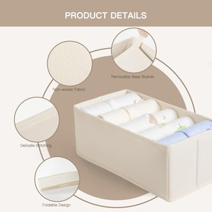 Lot de 10 diviseurs de <span class=keywords><strong>commode</strong></span> pliable pour sous-vêtements de bébé bacs de rangement pour chaussettes, <span class=keywords><strong>organisateur</strong></span> de tiroirs de vêtements de garde-robe vente en gros - Product Image 3