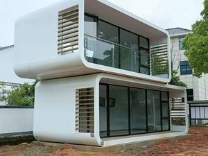 منزل متنقل من الهيكل الفولاذي على شكل كبسولة فضائية، قابل للتخصيص بتصميم نجمي - Product Image 3