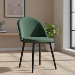 <span class=keywords><strong>Sedia</strong></span> di Alta Qualità in Acciaio con Schienale Plissettato in Velluto Grigio, Stile Europeo Veneziano - Product Image 6