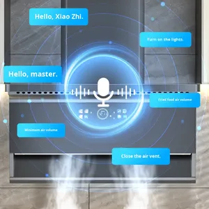 <span class=keywords><strong>Campana</strong></span> <span class=keywords><strong>Extractora</strong></span> de Cocina Inteligente con Control Táctil y Voz por IA, Ventilada, Montada en la Pared, con Doble Succión y Eficiencia Energética - Product Image 4