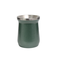 Tasse à gourde Yerba Mate en acier inoxydable 304 à double paroi avec paille Bombilla 230ml