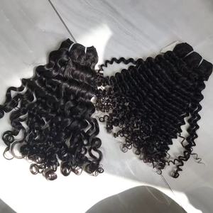 Extensiones de Cabello Humano <span class=keywords><strong>3C</strong></span> 4A <span class=keywords><strong>Afro</strong></span> Twist Curly Feathers para Crochet, Paquetes de Cabello Humano Virgen con Cutícula Alineada para Tejer - Product Image 2