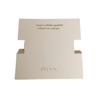 Carte de présentation de bijoux pliable avec dorure à chaud, carte en papier pour boucles d'oreilles et colliers, carte d'emballage de bijoux personnalisée imprimée