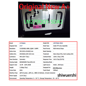 Pantalla LCD de <span class=keywords><strong>27</strong></span> Pulgadas, Ensamblaje LM270WQ1 SLC1 SLC2 SDA1 SDA2 SDF1 SDF2 SDB1 SDB2 SDC1 SDC2 SDD1 SDE1, Repuesto para Panel de Pantalla Iamc - Product Image 2