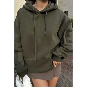 Sudadera con Capucha Color Caqui para Mujer con Diseño Bordado en E - Product Image 4