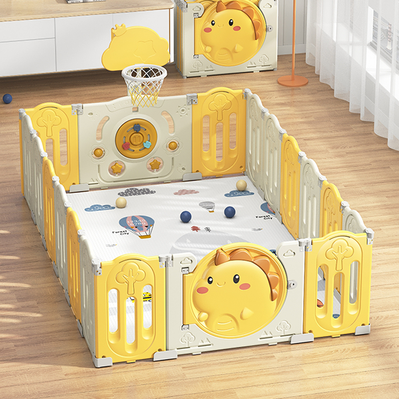Living Room Folding Playpen with Basketball