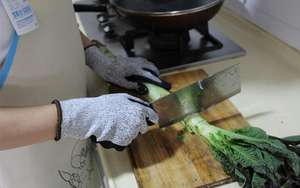 Gants Anti-Coupure de niveau 5 HPPE, gants industriels Anti-Coupure avec revêtement en Nitrile de sable sur la paume - Product Image 5