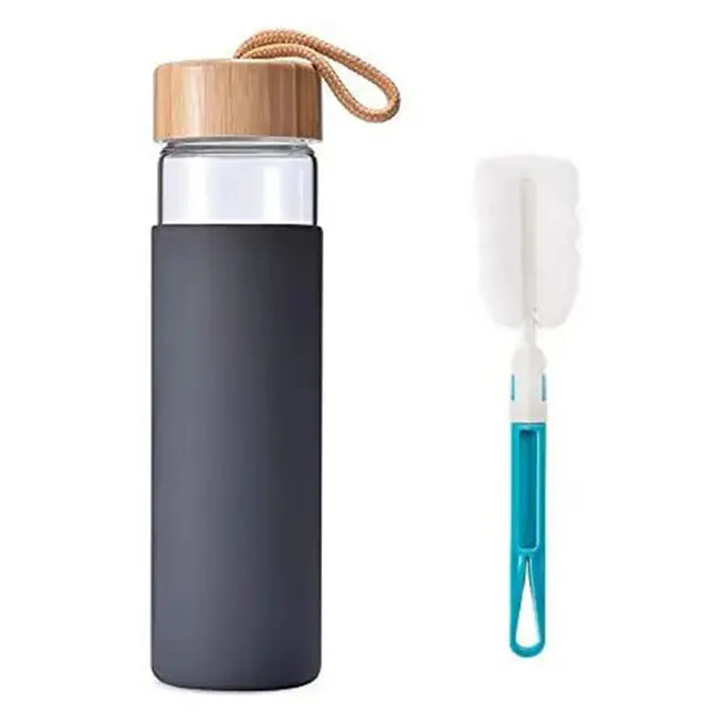 New Trend Classy Glass Motivational Wasserdichte doppelwandige Wasser flasche Reise trink flasche