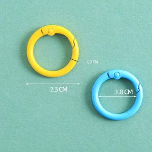 18colors Mix Zinc Alloy <b>Spring</b> O-Rings Colorful <b>Spring</b> Snap Keyring Metal Lanyard <b>Clips</b> Keychain for Camping Use Handbag - Product Image 3