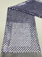 Tissu en dentelle à paillettes brillantes multicolores très vendu