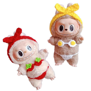 Labubu primera y tercera generación 17cm Macaron vinilo cara muñeca <span class=keywords><strong>ropa</strong></span> corazón-calentamiento plástico reemplazo para muñecas Labubu - Product Image 6