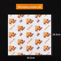 Papier d'emballage laminé personnalisé en usine, jetable, résistant à la graisse et à l'huile, recyclable, pour la pâtisserie, les rouleaux de poulet et les burgers