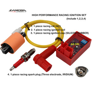 Jeu de bouchons de bougie d'allumage <span class=keywords><strong>CDI</strong></span> <span class=keywords><strong>Racing</strong></span> Coil 50cc 70cc 90cc 110cc 125cc 140cc 150cc 160cc D8TC pour ATV Quad Pit Buggy <span class=keywords><strong>Dirt</strong></span> <span class=keywords><strong>Bike</strong></span> - Product Image 2