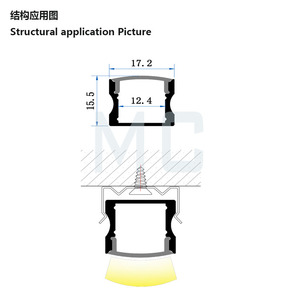 1715 Zhongshan Nhôm Hồ Sơ, Nhôm Trượt T Track, Nhôm C Kênh Cho Hệ Thống Trần - Product Image 6