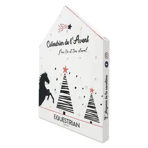 Logo personalizzato confezione regalo di carta di cartone vuota di lusso conto alla rovescia scatola del calendario dell'avvento di natale