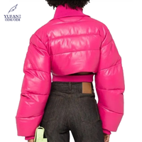 YuFan rose court doudoune hiver chaud manteaux pour femmes haute qualité Puffer Logo personnalisé impression Parka