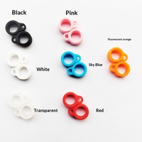 Anneau de protection anti-perte en silicone noir de 8 mm pour aide auditive, stylo capacitif, crayon, stylo à bille, pour personnes âgées et enfants