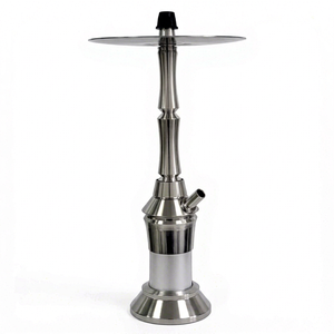 Ensemble de chicha de luxe personnalisé 2024, détachable, de haute qualité, en verre givré transparent, en acier inoxydable 304, 60 cm, nouveau style - Product Image 1