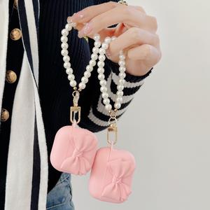 Estuche Protector para AirPods 4 con Cadena de Perlas y Lazo, Compatible con AirPods 2/Pro, Estuche para Auriculares Inalámbricos de 3.ª Generación Pro 2 - Product Image 2