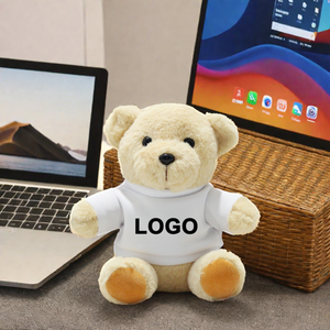 ของที่ระลึกรับปริญญาของบริษัทราคาถูกของขวัญ30cm กับตุ๊กตาหมีสีขาวเสื้อยืดโลโก้ที่กำหนดเองตุ๊กตาหมี - Product Image 5