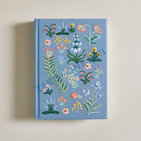 Cuaderno planificador diario impresión personalizada encuadernado con tapa dura bordado floral Flor de lujo personalizado