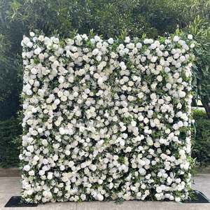 Panel de Pared Verde Artificial MoKtong con Helechos y Flores, Fondo de Hierba Artificial Realista con Hiedra de Seda para Interiores de Restaurantes y Cafés - Product Image 3